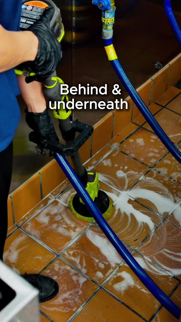Behind and underneath · Prime kitchen deep clean