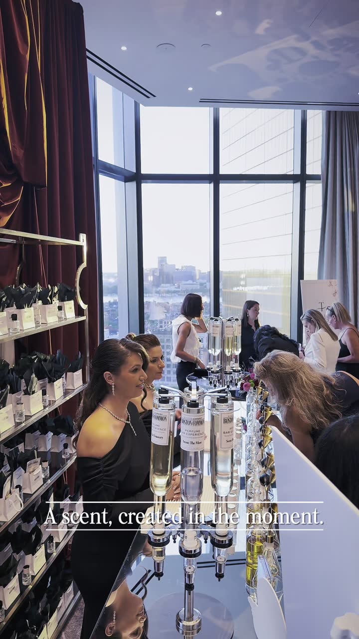Guests at the scent bar